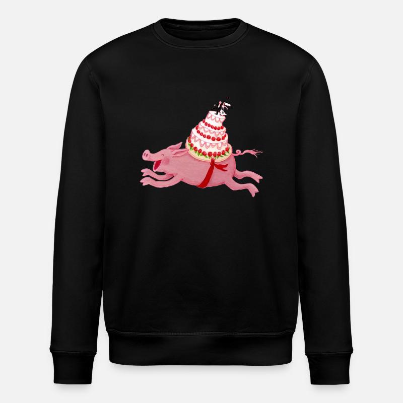 Hochzeitsschwein - Stanley/Stella Unisex Bio-Sweatshirt ROLLER - Schwarz