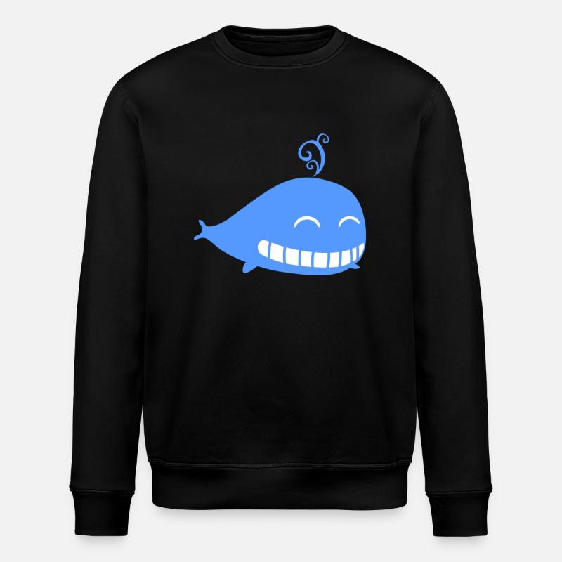 Wal Wasser blau Kinder - Stanley/Stella Unisex Bio-Sweatshirt ROLLER - Schwarz