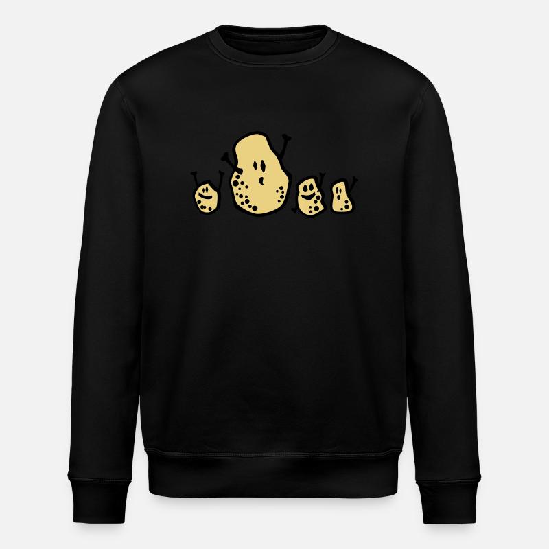 potatoes - Stanley/Stella ROLLER Unisex Organic Sweatshirt - black