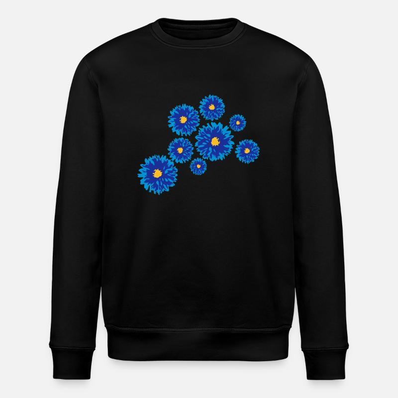 Flowers - Stanley/Stella Unisex Bio-Sweatshirt ROLLER - Schwarz