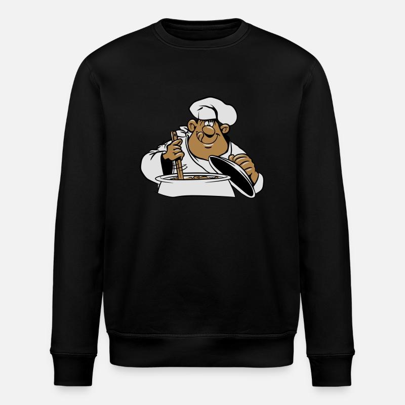kochen koch comic witzig - Stanley/Stella Unisex Bio-Sweatshirt ROLLER - Schwarz