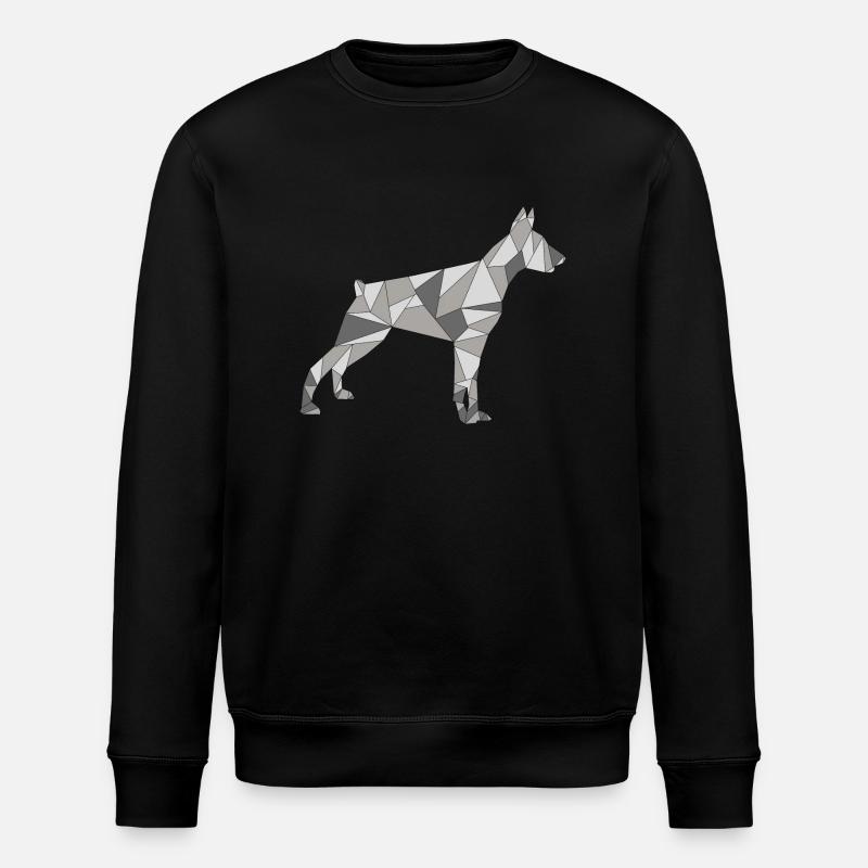 GEOMETRISCHER DOBERMAN - Stanley/Stella Unisex Bio-Sweatshirt ROLLER - Schwarz