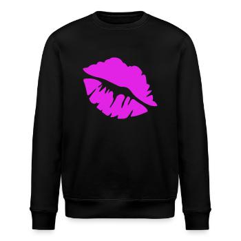 des années 90 embrasser la bouche partie - Sweat bio ROLLER Stanley/Stella Unisexe - noir - Devant - Nik (191cm)