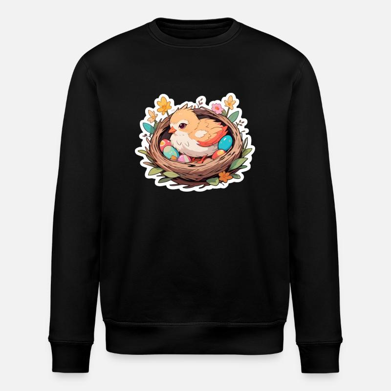 Osternest mit Küken - Stanley/Stella Unisex Bio-Sweatshirt ROLLER - Schwarz