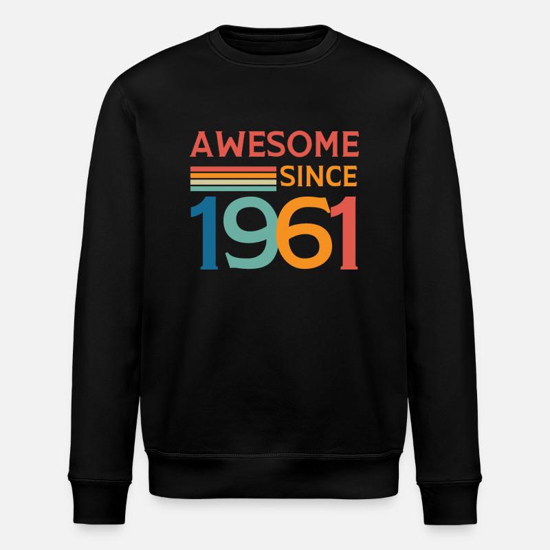 Awesome since 1961 - Stanley/Stella ROLLER Unisex Organic Sweatshirt - black