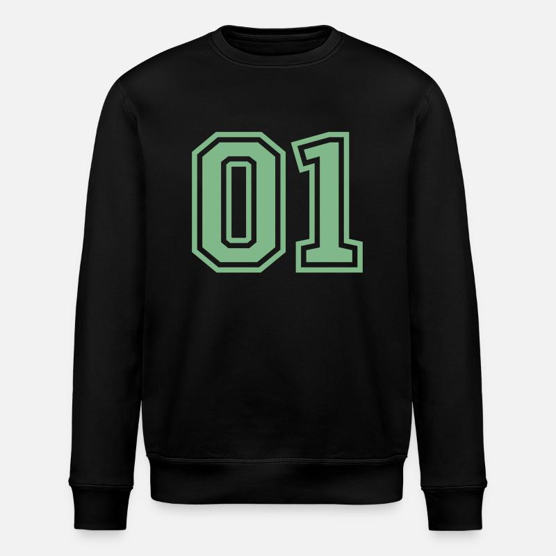 01 eins nummer - Stanley/Stella Unisex Bio-Sweatshirt ROLLER - Schwarz