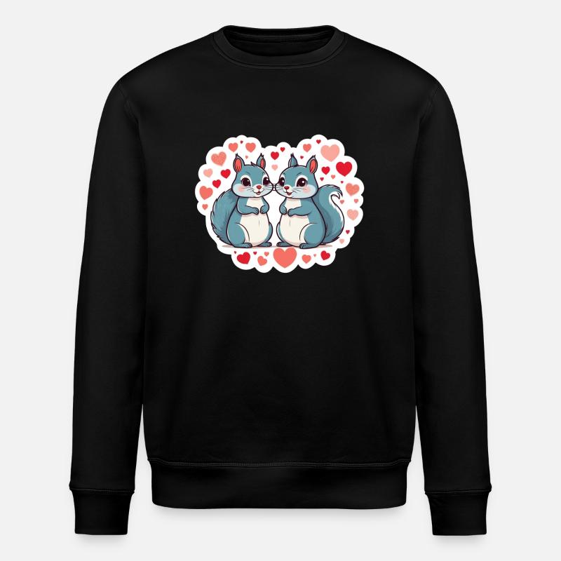 Squirrel Love - Stanley/Stella ROLLER Unisex Organic Sweatshirt - black
