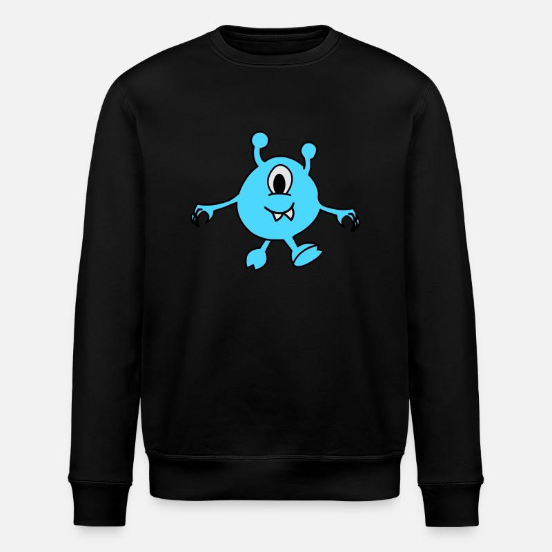 Monster Alien - Stanley/Stella ROLLER Unisex Organic Sweatshirt - black