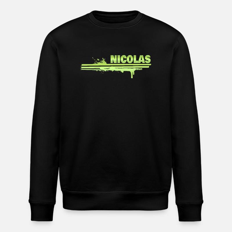 Gift for Nicolas - Stanley/Stella ROLLER Unisex Organic Sweatshirt - black