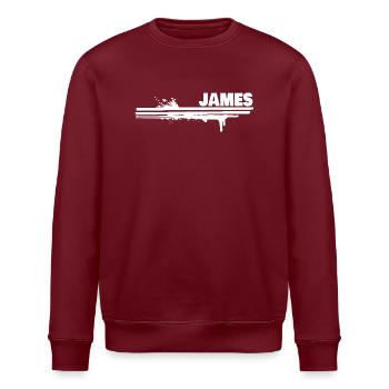 Farbklecks James - Stanley/Stella Unisex Bio-Sweatshirt ROLLER - Burgunderrot - Vorne - Nik (191cm)