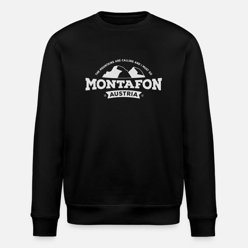 Montafon Mountains white - Stanley/Stella Unisex Bio-Sweatshirt ROLLER - Schwarz