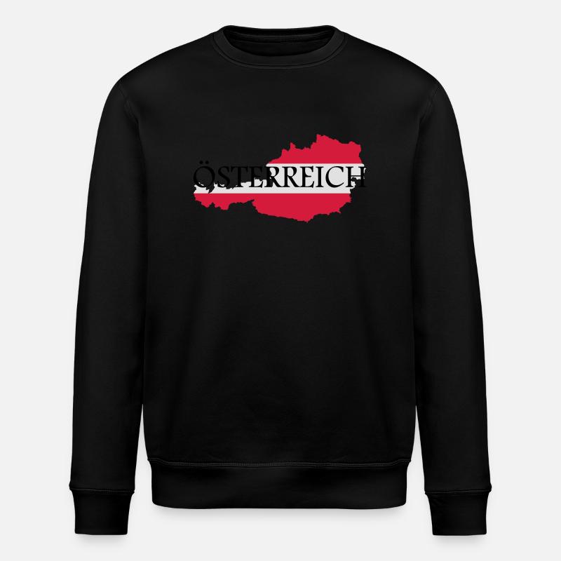 Österreich - Stanley/Stella Unisex Bio-Sweatshirt ROLLER - Schwarz
