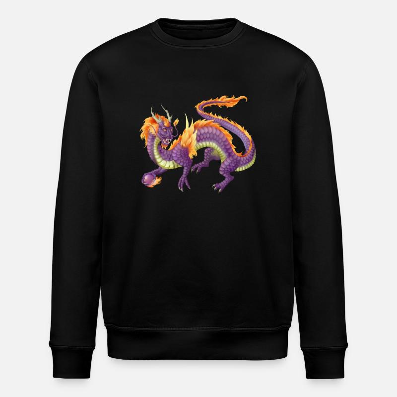 Asian Dragon violet - Sweat bio ROLLER Stanley/Stella Unisexe - noir