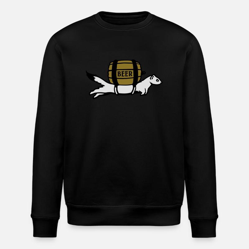 pub_goes_the_weasel_beer_3c - Stanley/Stella Unisex Bio-Sweatshirt ROLLER - Schwarz