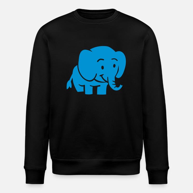 Elephant - Stanley/Stella ROLLER Unisex Organic Sweatshirt - black