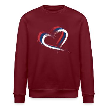 Drapeau de la Serbie - Sweat bio ROLLER Stanley/Stella Unisexe - bordeaux - Devant - Nik (191cm)