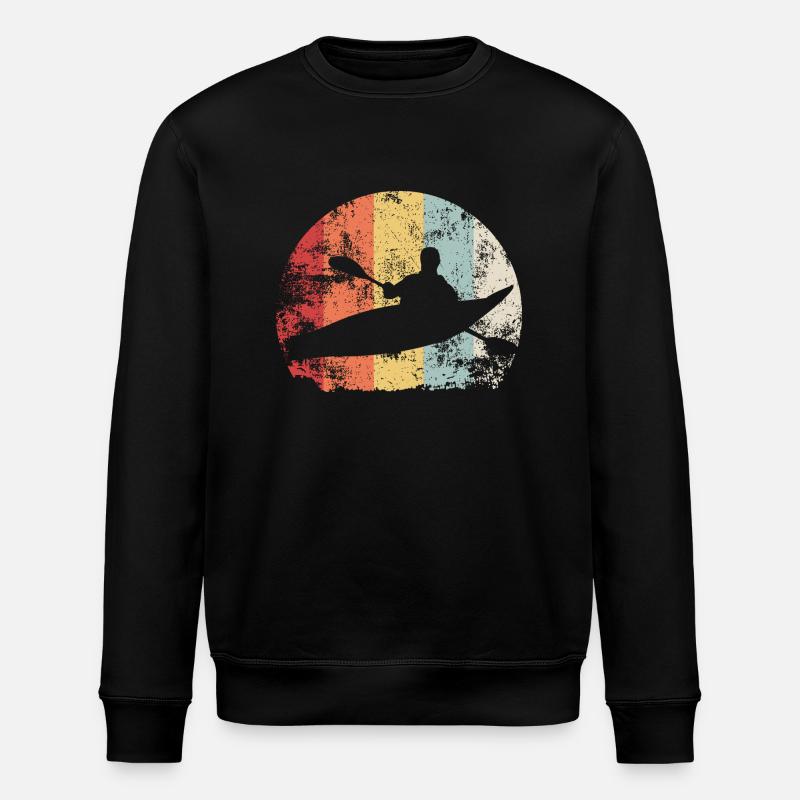 Kayaking Retro - Stanley/Stella ROLLER Unisex Organic Sweatshirt - black