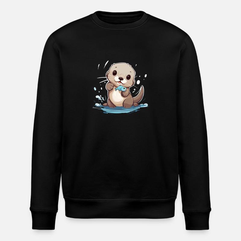 Mignon bébé loutre - Sweat bio ROLLER Stanley/Stella Unisexe - noir