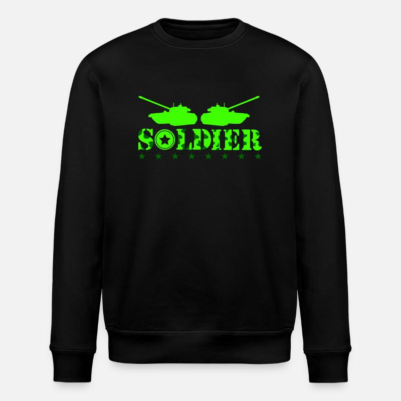 Char soldat - Sweat bio ROLLER Stanley/Stella Unisexe - noir