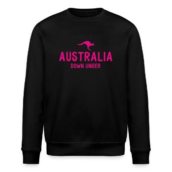 Australia - Down Under - Australien - Känguru - Stanley/Stella Unisex Bio-Sweatshirt ROLLER - Schwarz - Vorne - Nik (191cm)