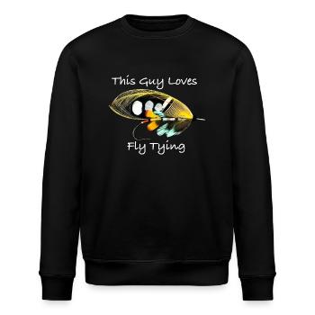 Dieser Kerl liebt es, schwarze Argus mit der Fliege zu binden - Stanley/Stella Unisex Bio-Sweatshirt ROLLER - Schwarz - Vorne - Nik (191cm)