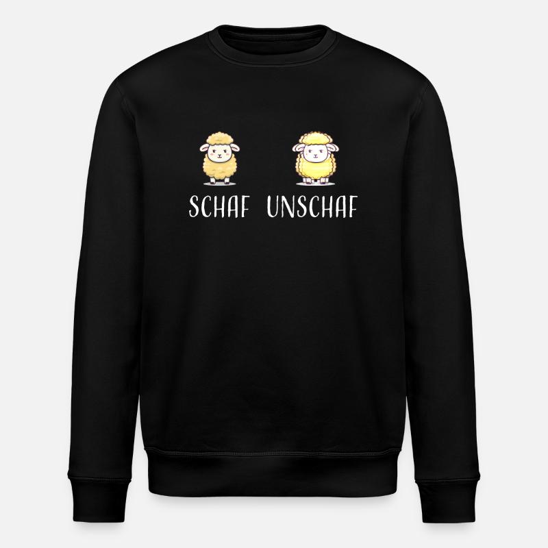Schaf Unschaf lustiges cooles Geschenk - Stanley/Stella Unisex Bio-Sweatshirt ROLLER - Schwarz