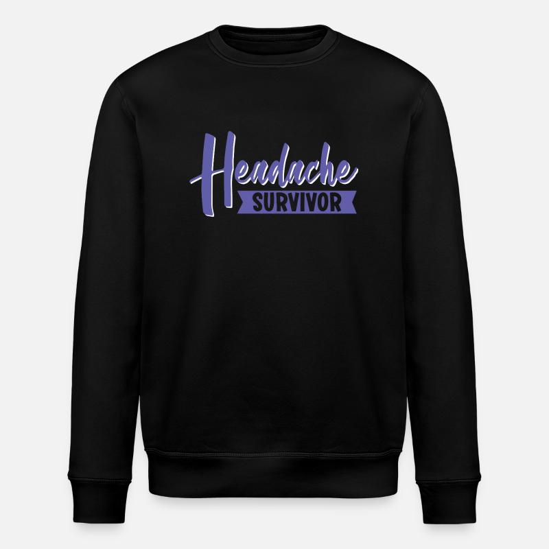 Headache Survivor - Stanley/Stella Unisex Bio-Sweatshirt ROLLER - Schwarz
