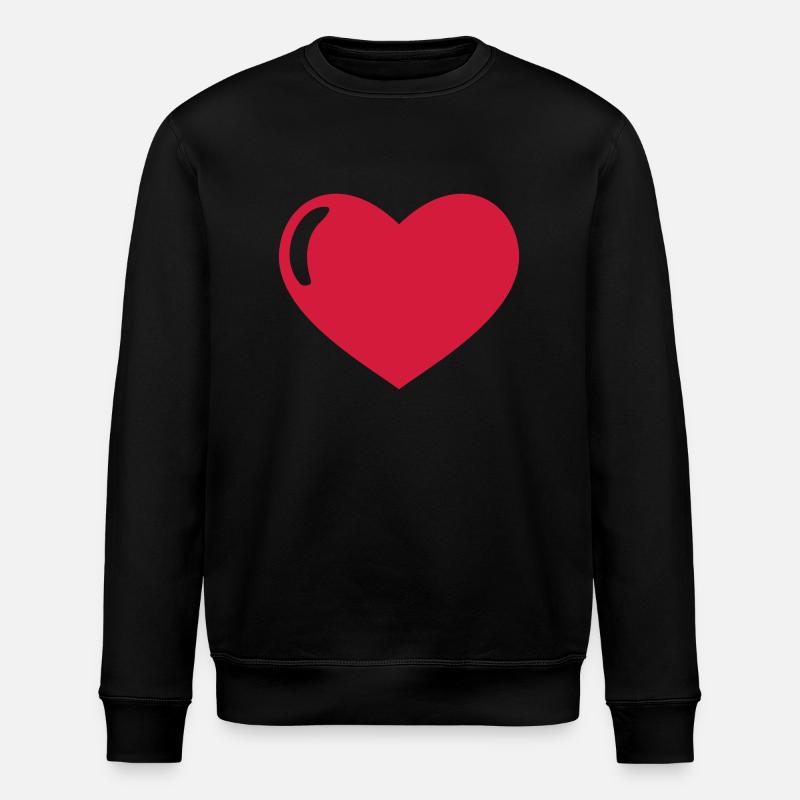 Herz - Stanley/Stella Unisex Bio-Sweatshirt ROLLER - Schwarz