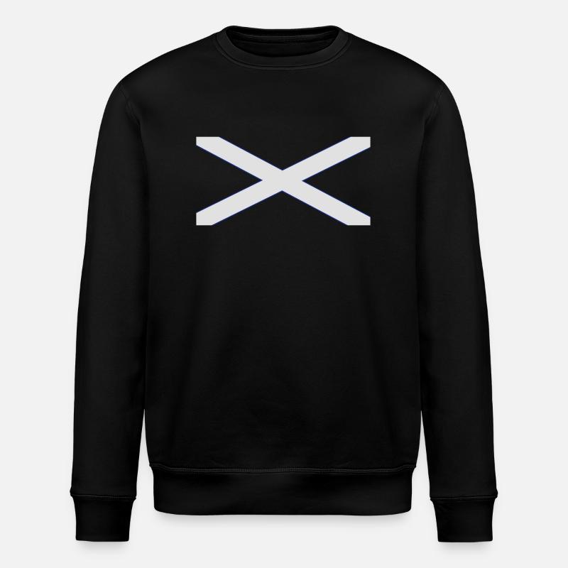 schottland fahne - Stanley/Stella Unisex Bio-Sweatshirt ROLLER - Schwarz