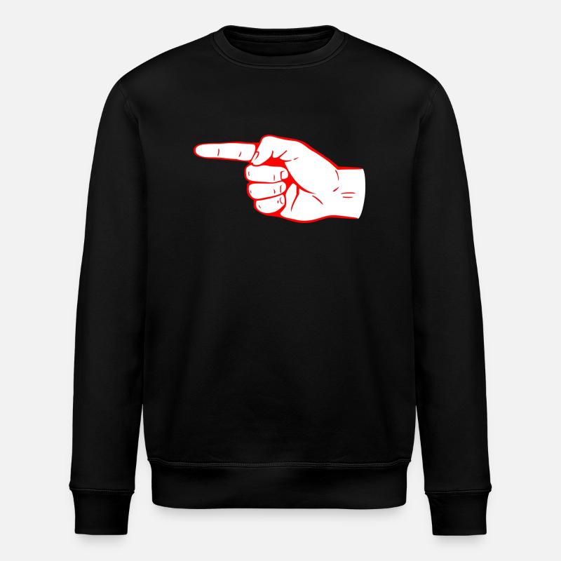 Zeigefinger - Stanley/Stella Unisex Bio-Sweatshirt ROLLER - Schwarz