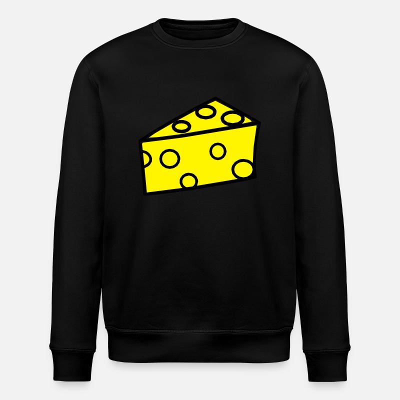 Cheese Design - Stanley/Stella ROLLER Unisex Organic Sweatshirt - black