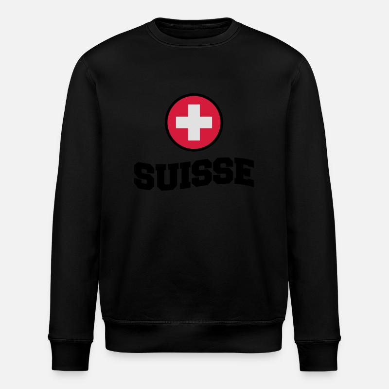 Suisse - Stanley/Stella Unisex Bio-Sweatshirt ROLLER - Schwarz