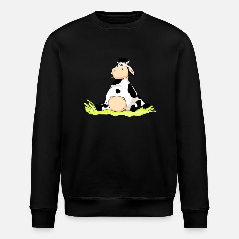 Sitting Cow - Stanley/Stella Unisex Bio-Sweatshirt ROLLER - Schwarz