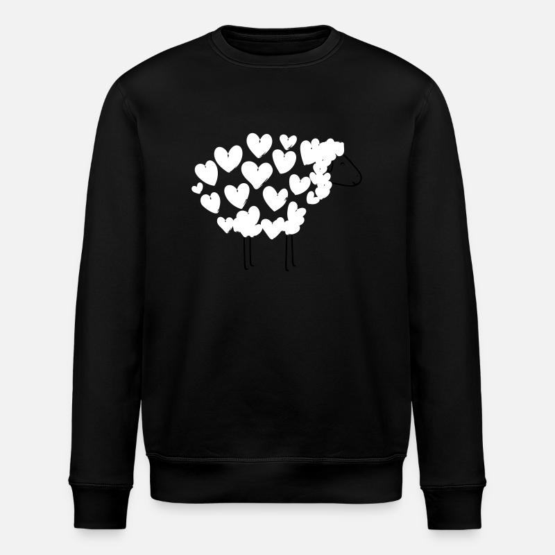 Love Sheep - Stanley/Stella ROLLER Unisex Organic Sweatshirt - black