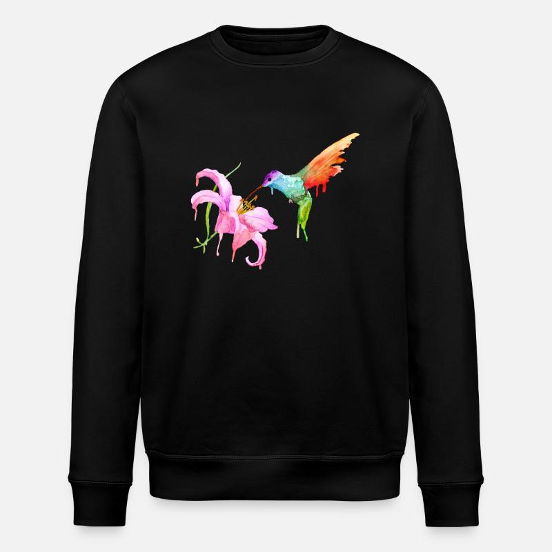humming-bird - Stanley/Stella ROLLER Unisex Organic Sweatshirt - black
