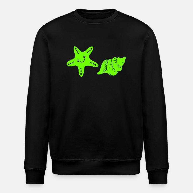 Starfish Shell 1 - Stanley/Stella ROLLER Unisex Organic Sweatshirt - black