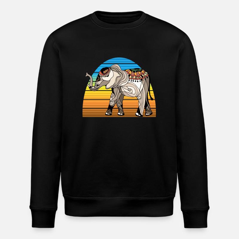 Elephant - Stanley/Stella ROLLER Unisex Organic Sweatshirt - black