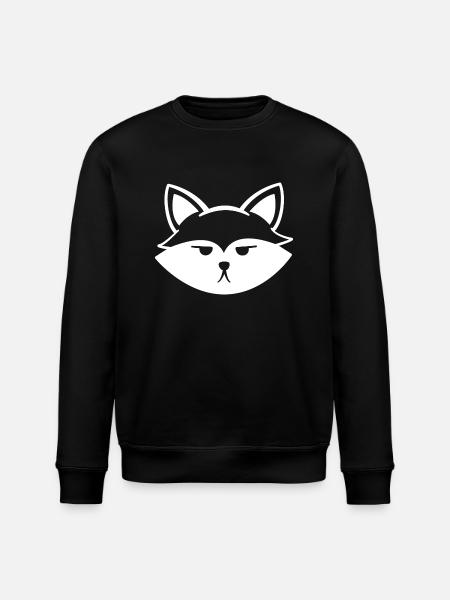 Grimmiger niedlicher Fuchs - Stanley/Stella Unisex Bio-Sweatshirt ROLLER - Schwarz