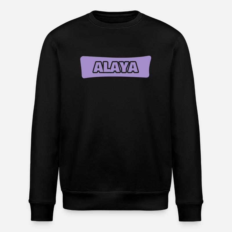 Vorname Alaya - Stanley/Stella Unisex Bio-Sweatshirt ROLLER - Schwarz