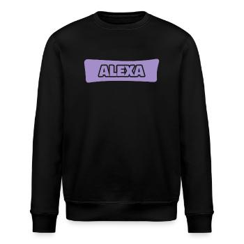 Geschenk für Alexa - Stanley/Stella Unisex Bio-Sweatshirt ROLLER - Schwarz - Vorne - Nik (191cm)