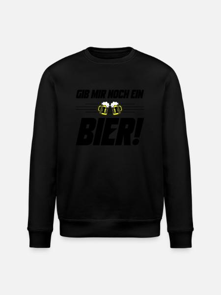 Noch ein Bier Spruch - Stanley/Stella Unisex Bio-Sweatshirt ROLLER - Schwarz