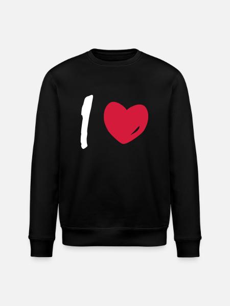 I love - Stanley/Stella Unisex Bio-Sweatshirt ROLLER - Schwarz