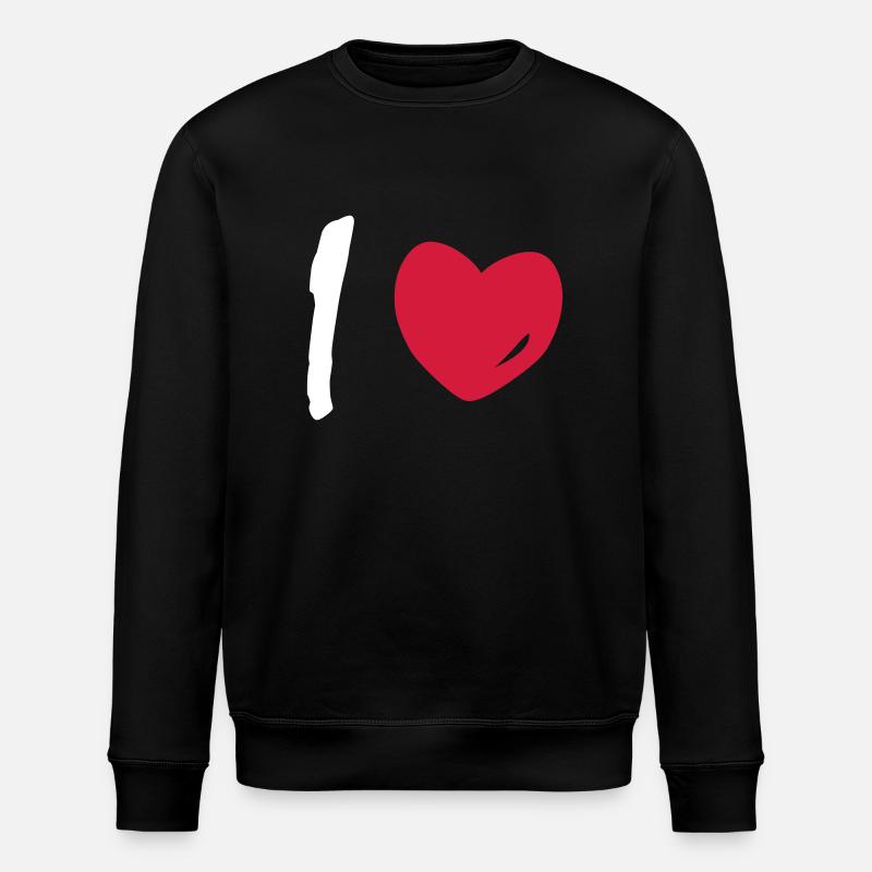I love - Stanley/Stella Unisex Bio-Sweatshirt ROLLER - Schwarz