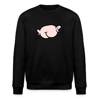 Arsch mit Ohren - Stanley/Stella Unisex Bio-Sweatshirt ROLLER - Schwarz - Vorne - Nik (191cm)