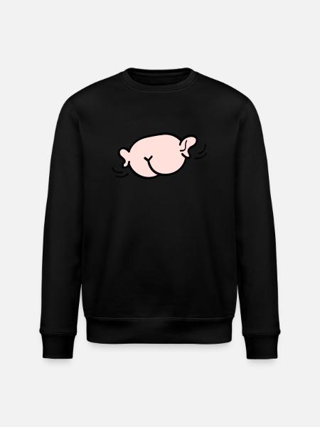Arsch mit Ohren - Stanley/Stella Unisex Bio-Sweatshirt ROLLER - Schwarz