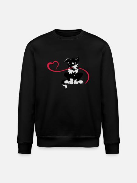 Bordercollie Love - Stanley/Stella Unisex Bio-Sweatshirt ROLLER - Schwarz