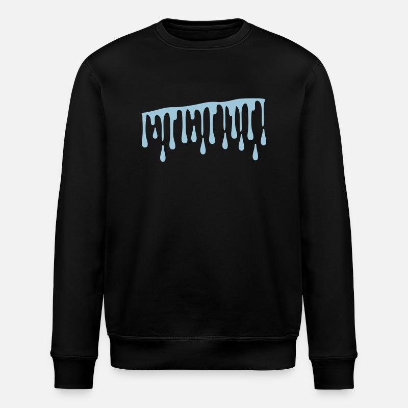 water drops pattern cc1 - Stanley/Stella ROLLER Unisex Organic Sweatshirt - black