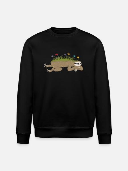 Faultierfrühling - Stanley/Stella Unisex Bio-Sweatshirt ROLLER - Schwarz