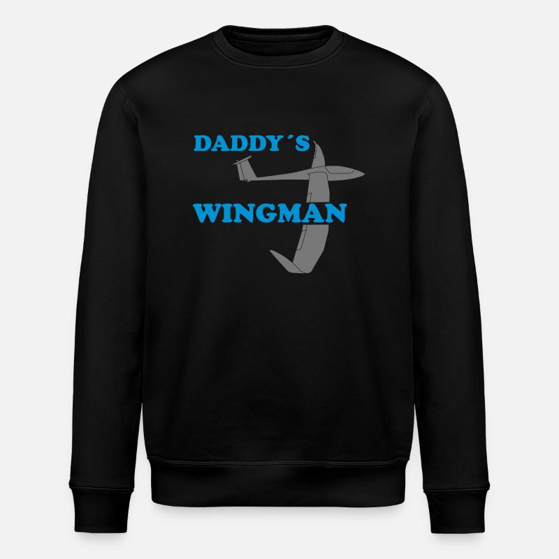 daddys wingman Geschenk - Stanley/Stella Unisex Bio-Sweatshirt ROLLER - Schwarz