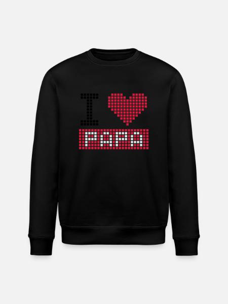 i love papa - Stanley/Stella Unisex Bio-Sweatshirt ROLLER - Schwarz